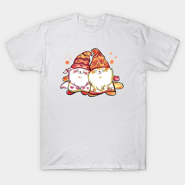 Fluffy twins cat T-Shirt by juliewu